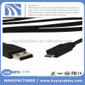 Черный USB Micro 5-контактный кабель